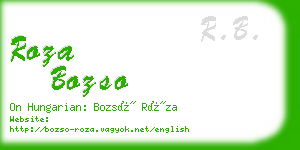 roza bozso business card