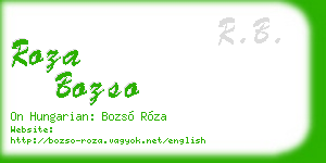 roza bozso business card